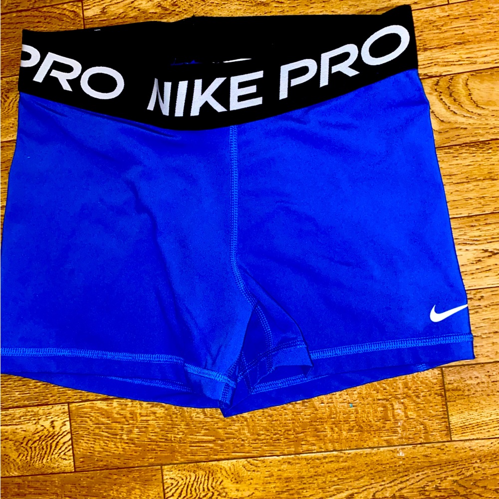 Blue Nike Pros Shorts